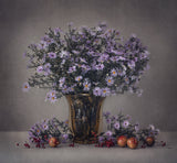 Autumn flowers and pomegranates Poster och Canvastavla