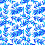 Blue Leaves Curved Poster och Canvastavla