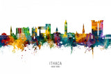 Ithaca New York Skyline Poster och Canvastavla