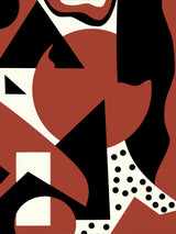 Geometrical Red Abstract Maximalist Poster och Canvastavla