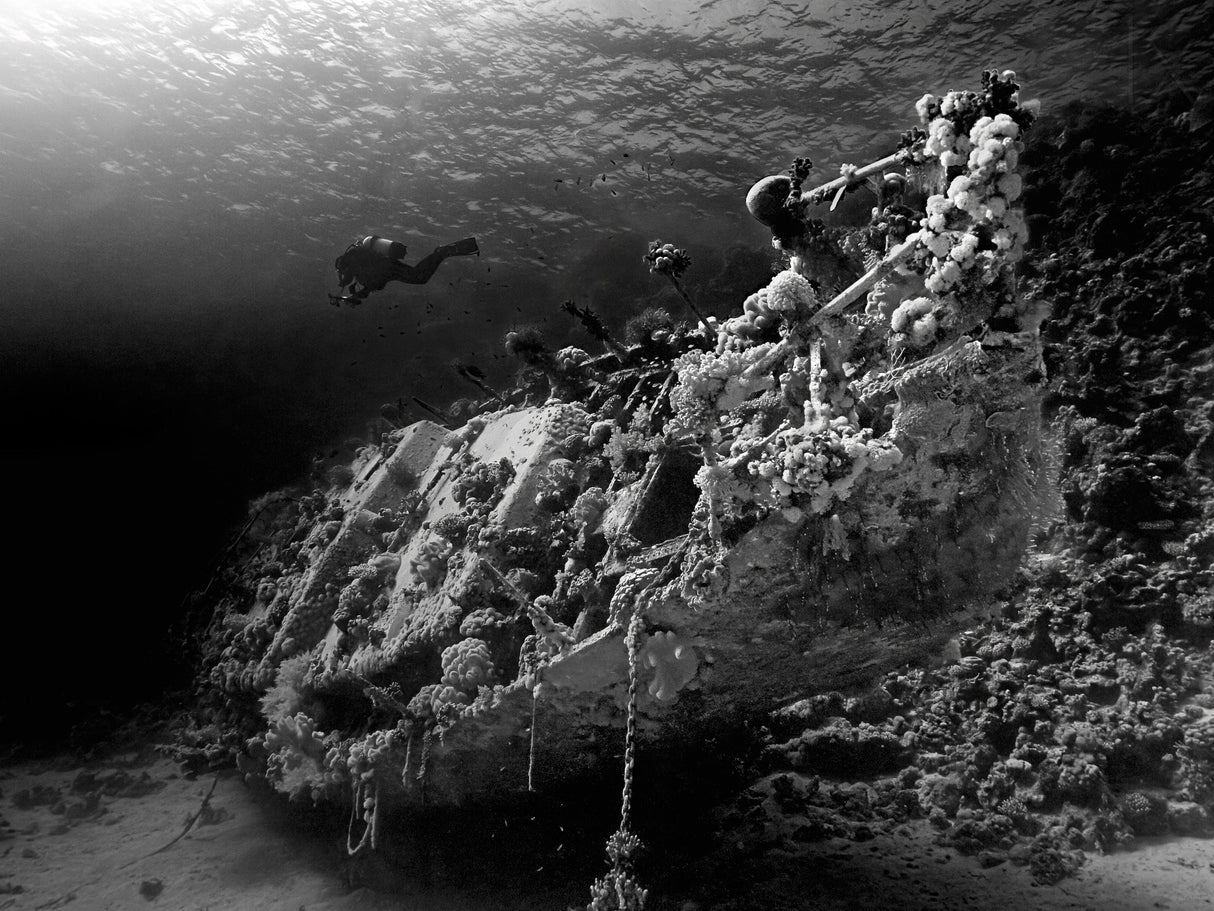 Sunken Yacht of Abu Galawa Poster och Canvastavla