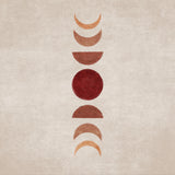 Bej Moon Phases Poster och Canvastavla