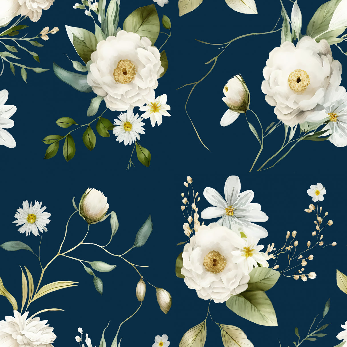 Wall Mural Wh 2 4096 Dark Blue Poster och Canvastavla