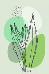 Color Abstract Plants #2 Poster och Canvastavla