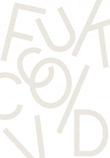 Fuck Covid - Gray Poster och Canvastavla