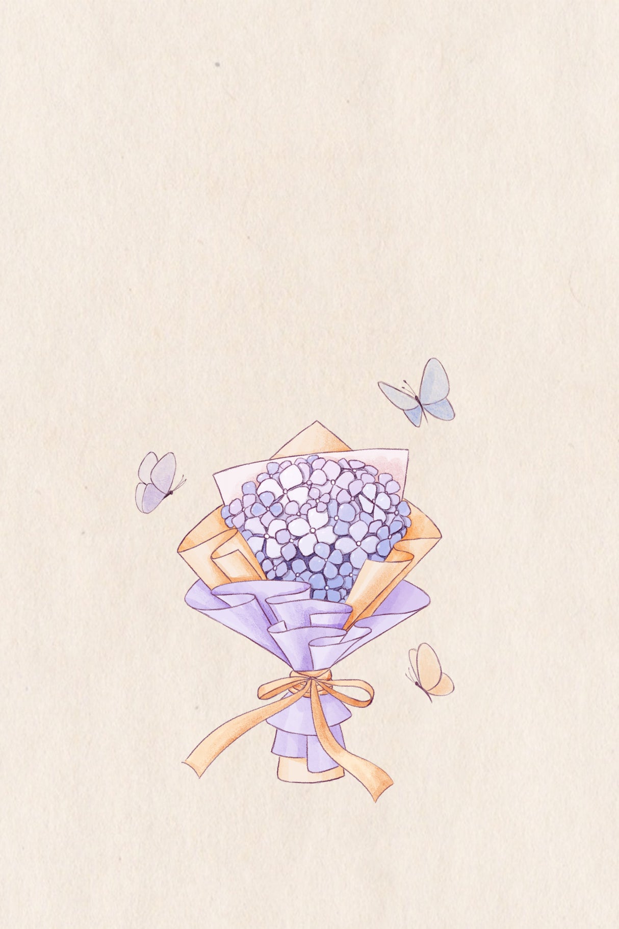 Hydrangea purple flower lock Poster och Canvastavla
