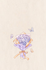 Hydrangea purple flower lock Poster och Canvastavla
