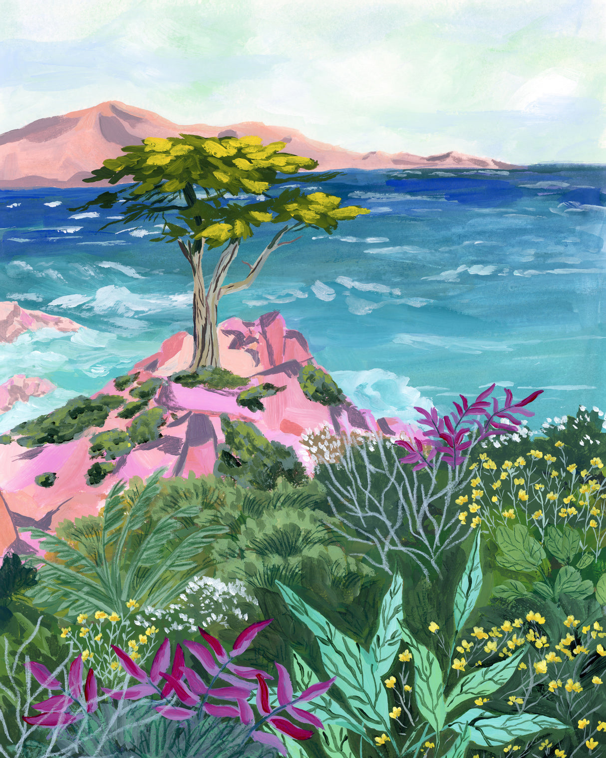 Lone Cypress Poster och Canvastavla