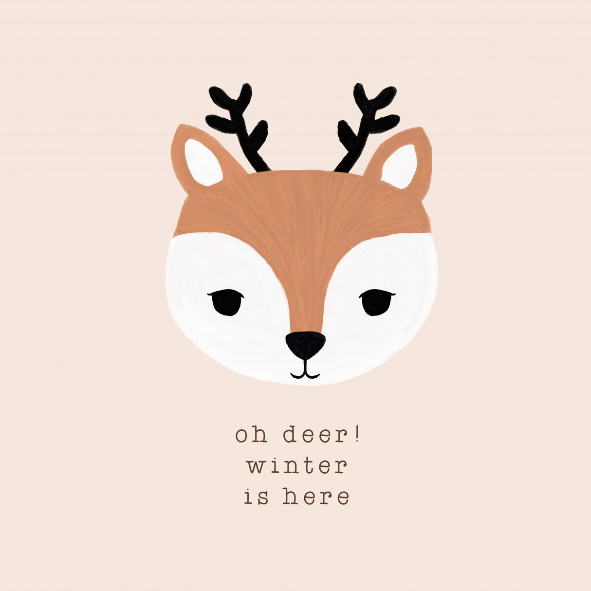 Oh Deer Winter Is Here II Poster och Canvastavla