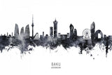Baku Azerbaijan Skyline Poster och Canvastavla