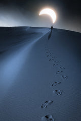 Walking under the silver sand moon Poster och Canvastavla