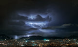 Lightning over Athens II Poster och Canvastavla