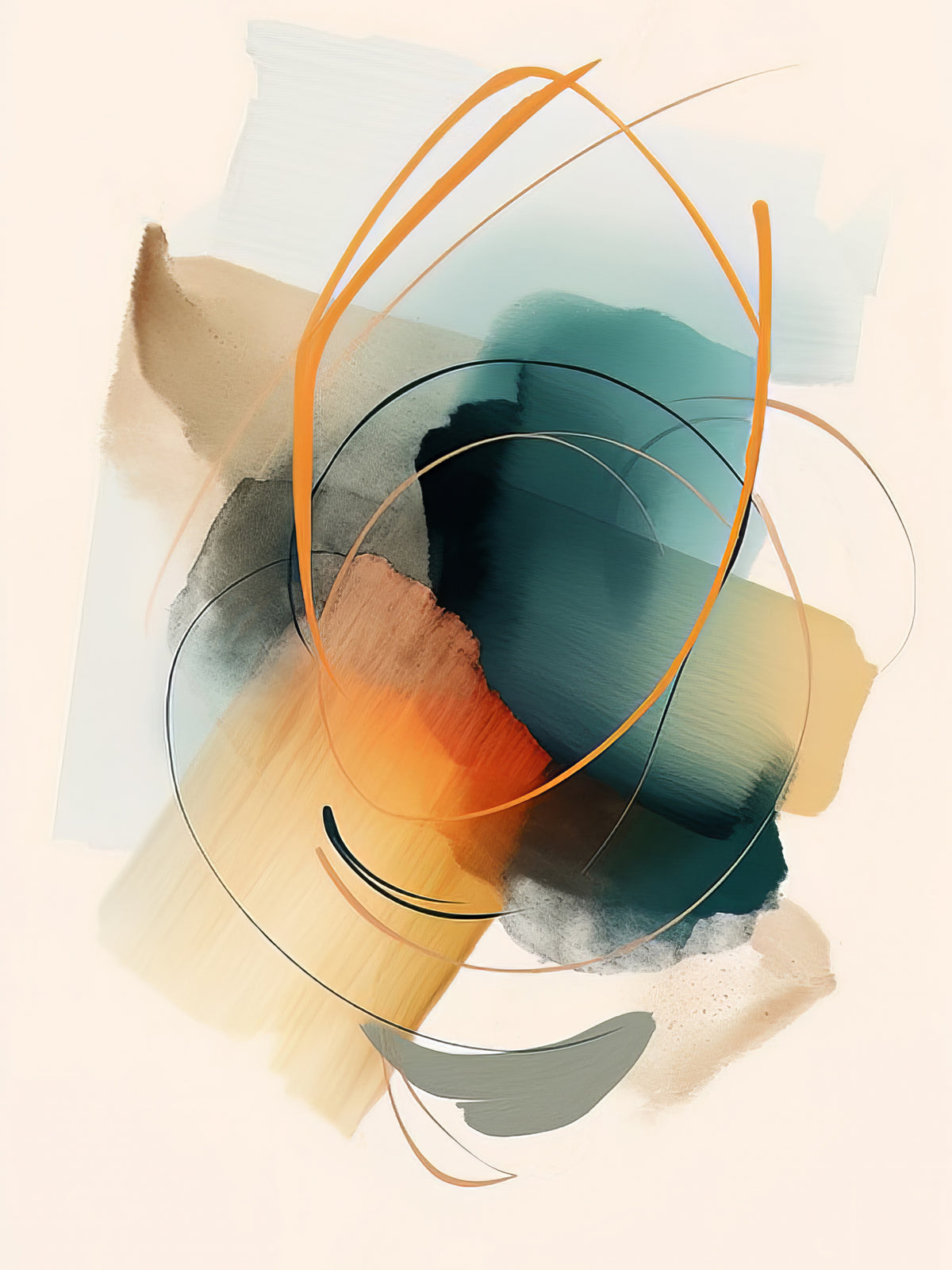 Abstract 17 Poster och Canvastavla