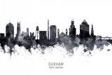 Durham North Carolina Skyline Poster och Canvastavla