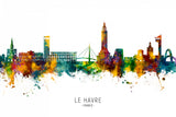 Le Havre France Skyline Poster och Canvastavla