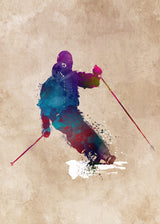 Ski Sport Art 1 Poster och Canvastavla