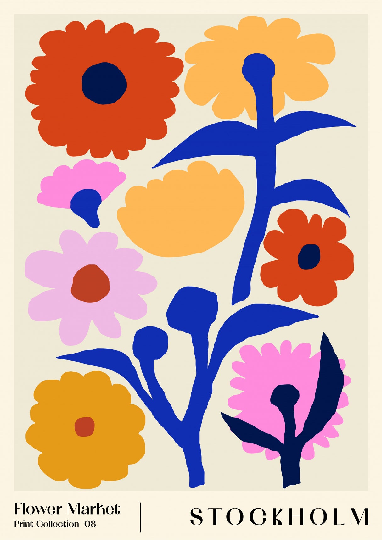 Flower Market. Stockholm Poster och Canvastavla