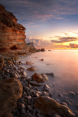 Sunset on the rocks Poster och Canvastavla
