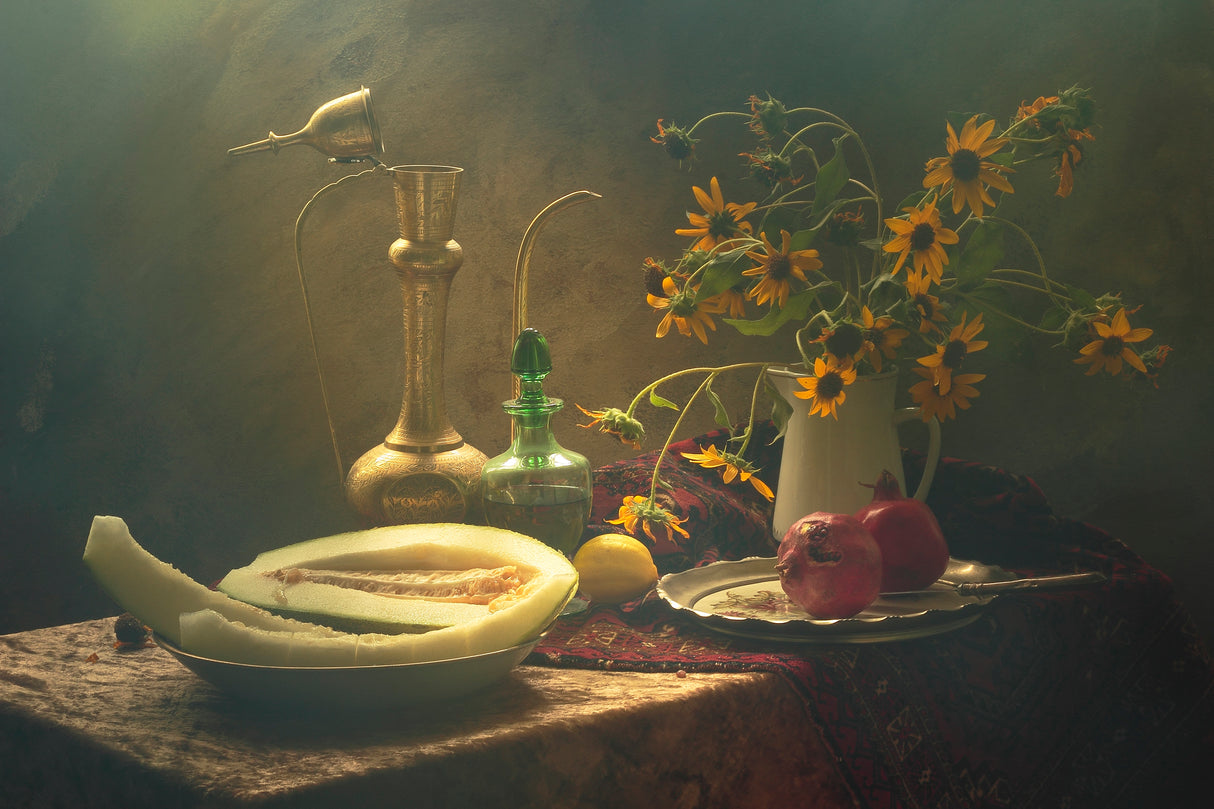 Still Life with Melon Poster och Canvastavla