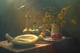 Still Life with Melon Poster och Canvastavla