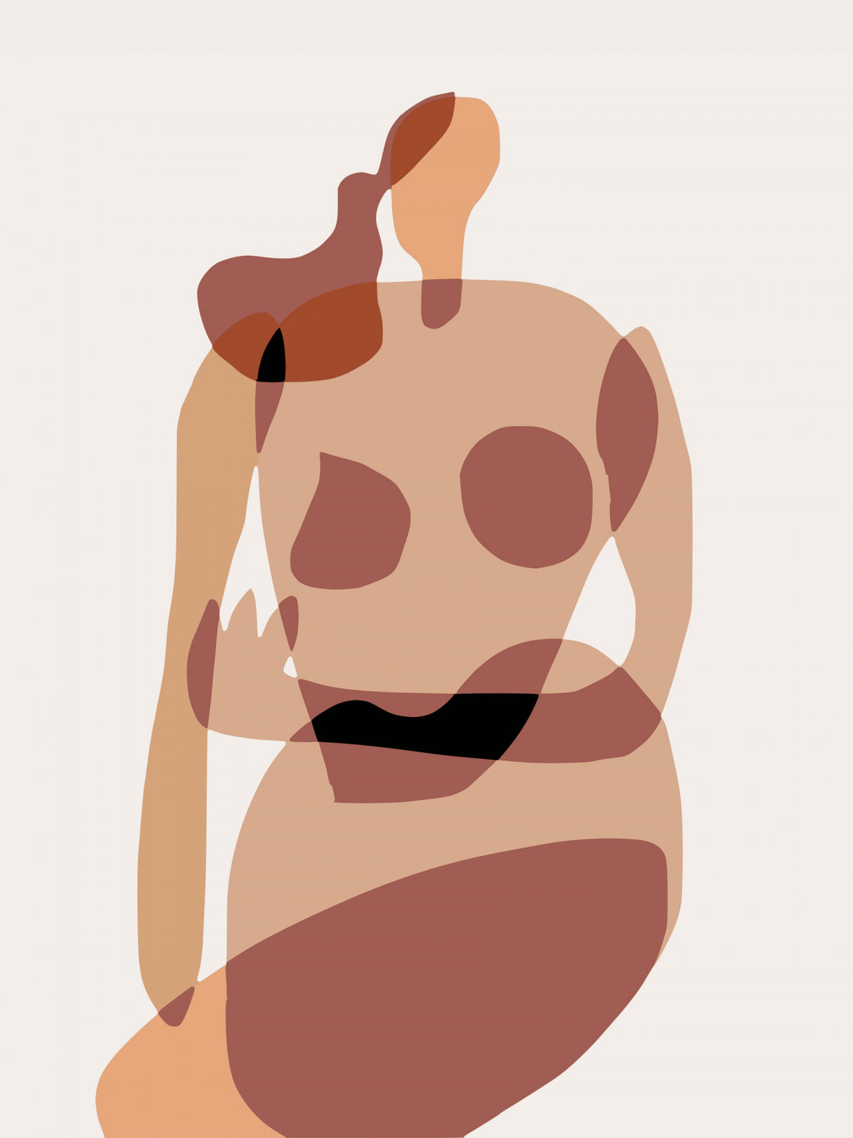 Madame In Earth Tone Poster och Canvastavla
