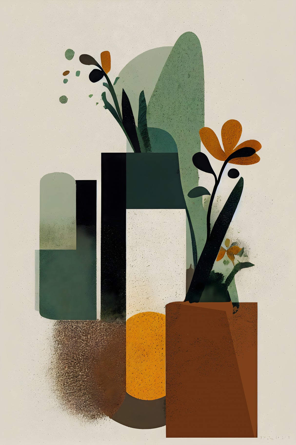 Geometric Vases Poster och Canvastavla