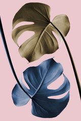 Monstera Pink 12 Poster och Canvastavla