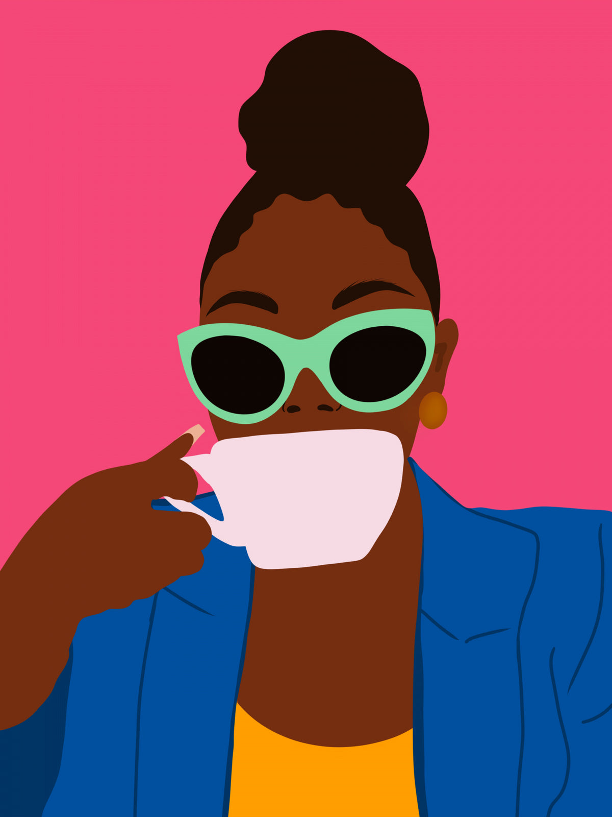 Women Drinking Coffee Poster och Canvastavla