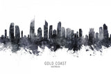 Gold Coast Australia Skyline Poster och Canvastavla