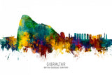 Gibraltar Skyline Poster och Canvastavla