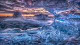 Melting blue crystal Poster och Canvastavla