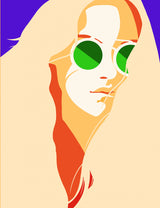 Hippie Girl Poster och Canvastavla
