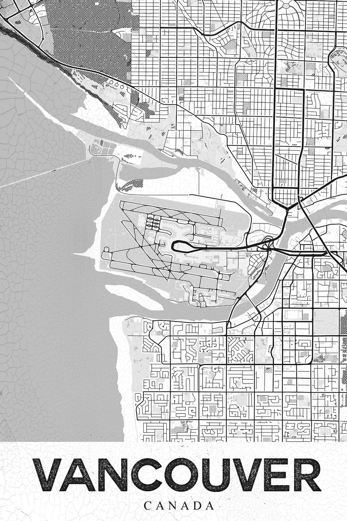 Vancouver White Poster och Canvastavla