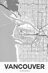 Vancouver White Poster och Canvastavla