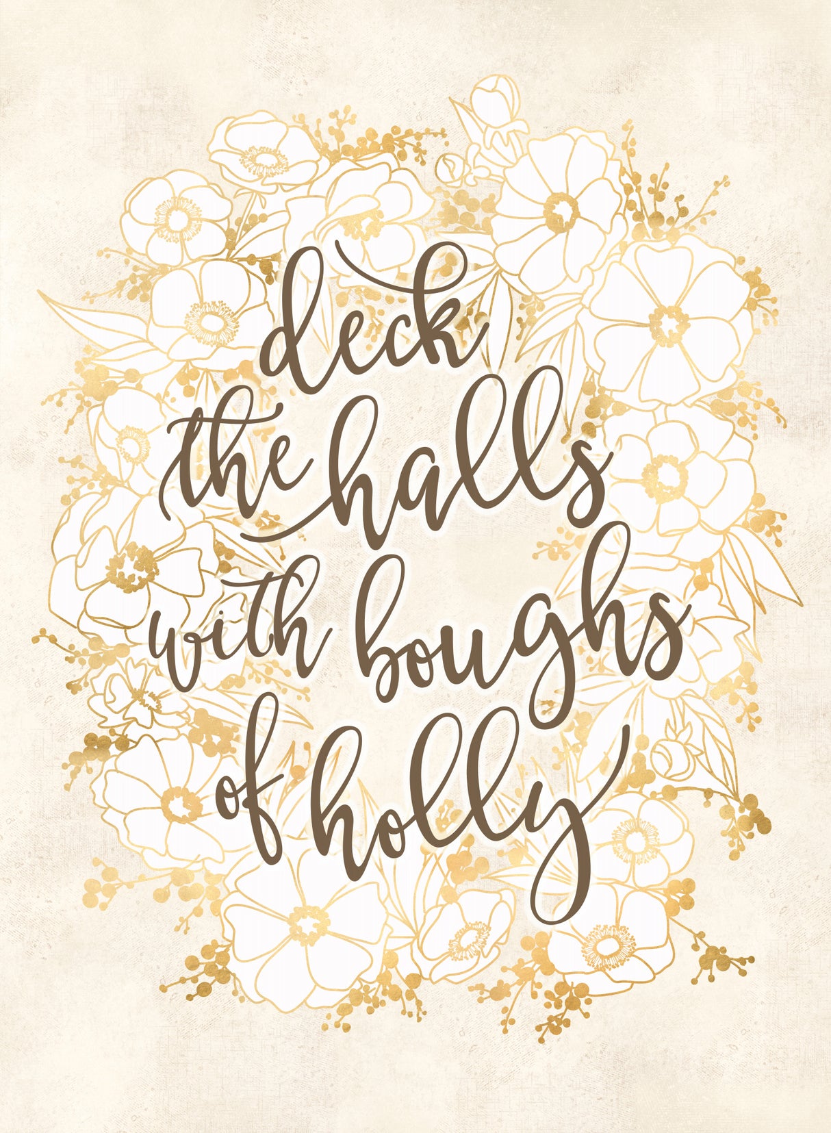 Deck the halls - vintage vanilla Poster och Canvastavla