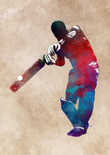 Cricket Sport Art 2 Poster och Canvastavla