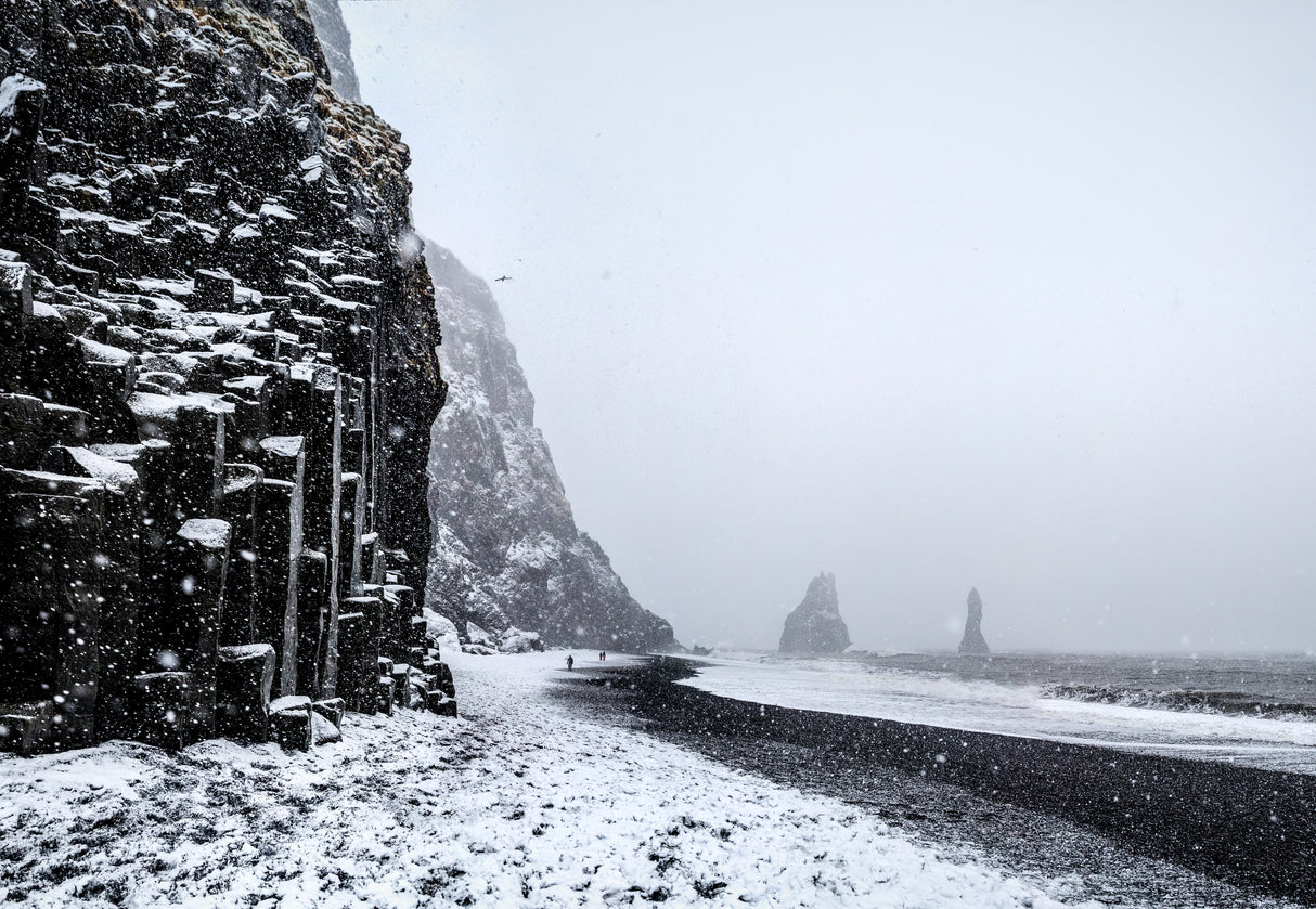 Blizzard in the black beach Poster och Canvastavla