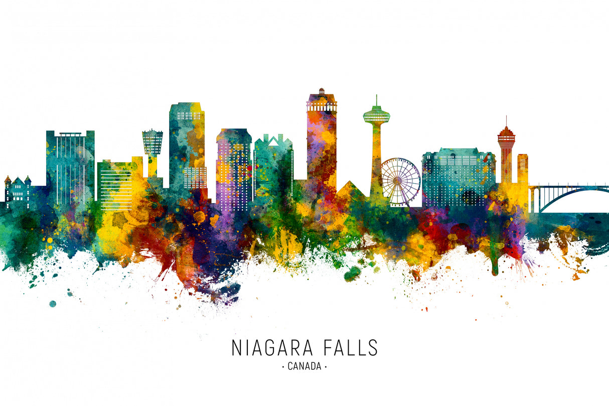 Niagara Falls Canada Skyline Poster och Canvastavla