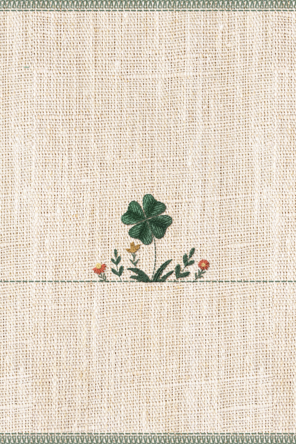Lucky Clover Embroidery Poster och Canvastavla