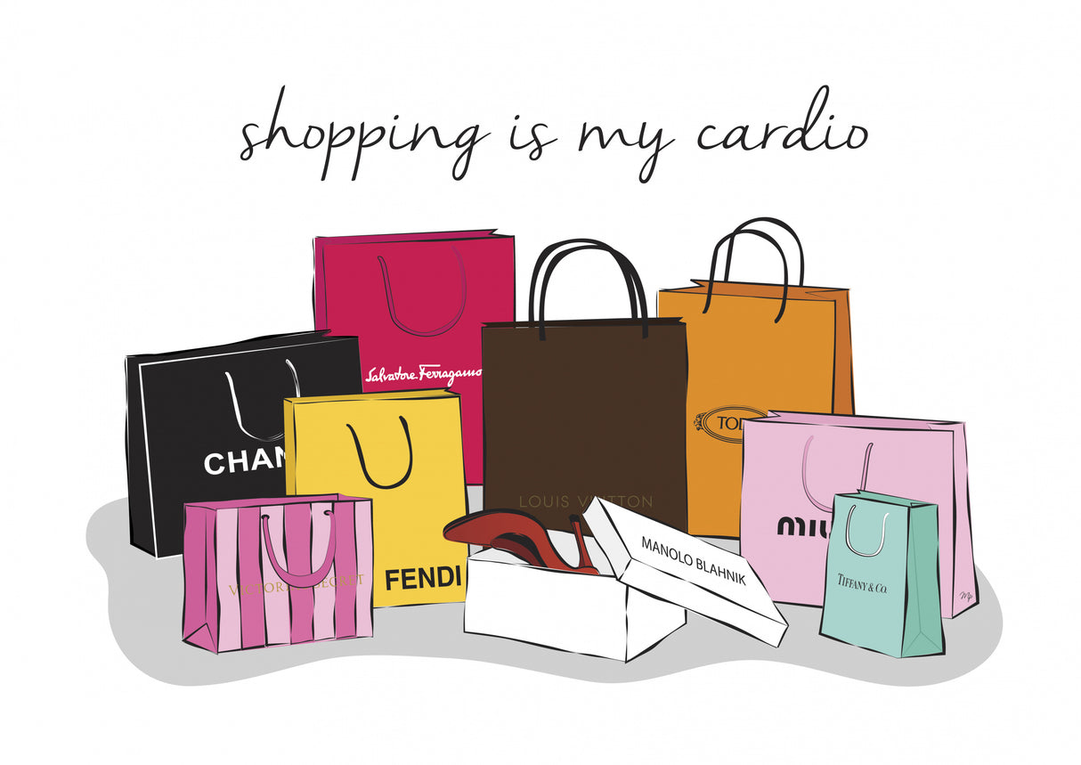 Shopping Cardio Poster och Canvastavla