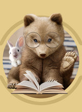 bear sharing knowledge Poster och Canvastavla