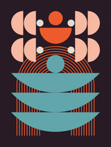Mid Century Geometrical Balance Poster och Canvastavla