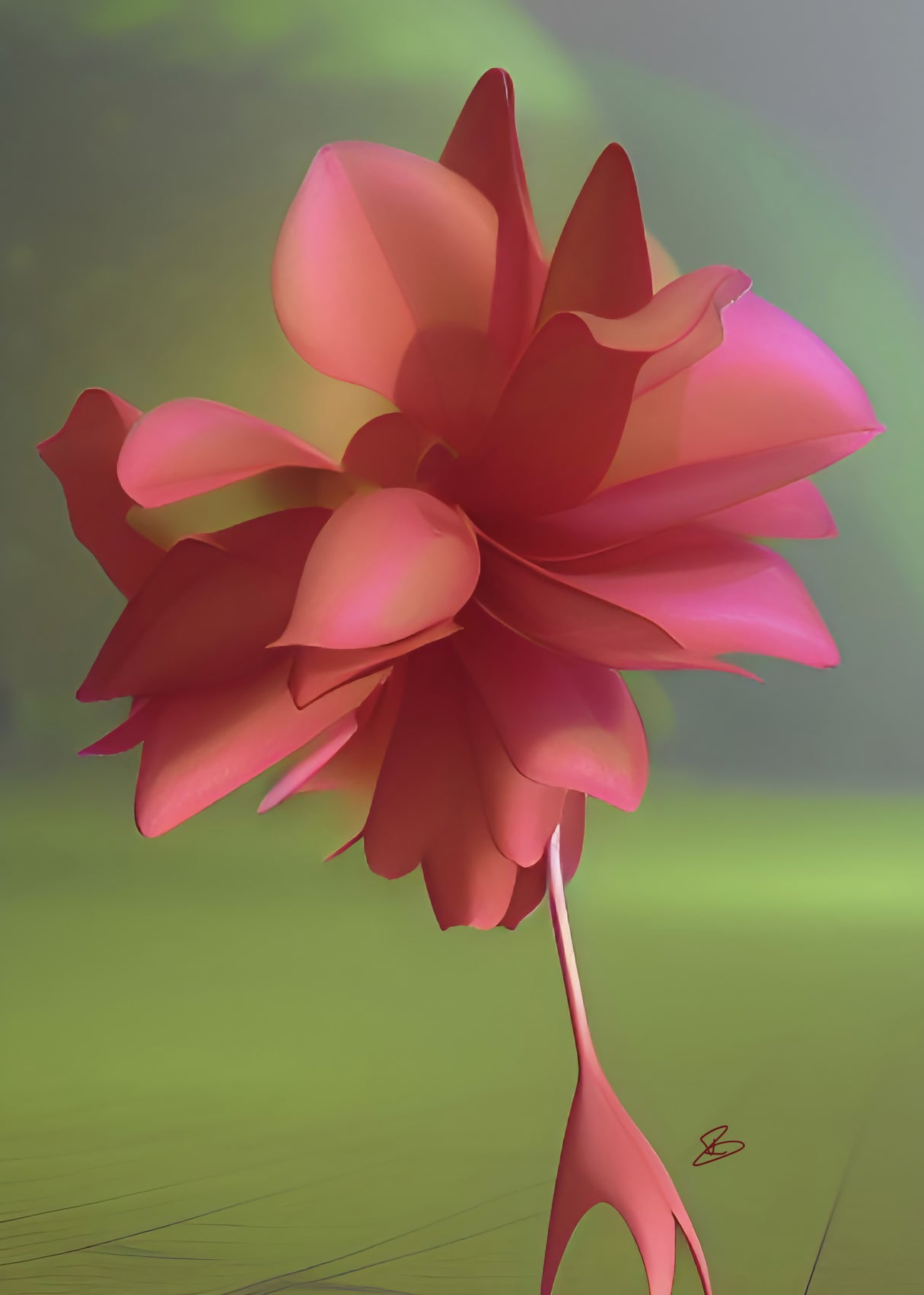 Strolling Flower Poster och Canvastavla