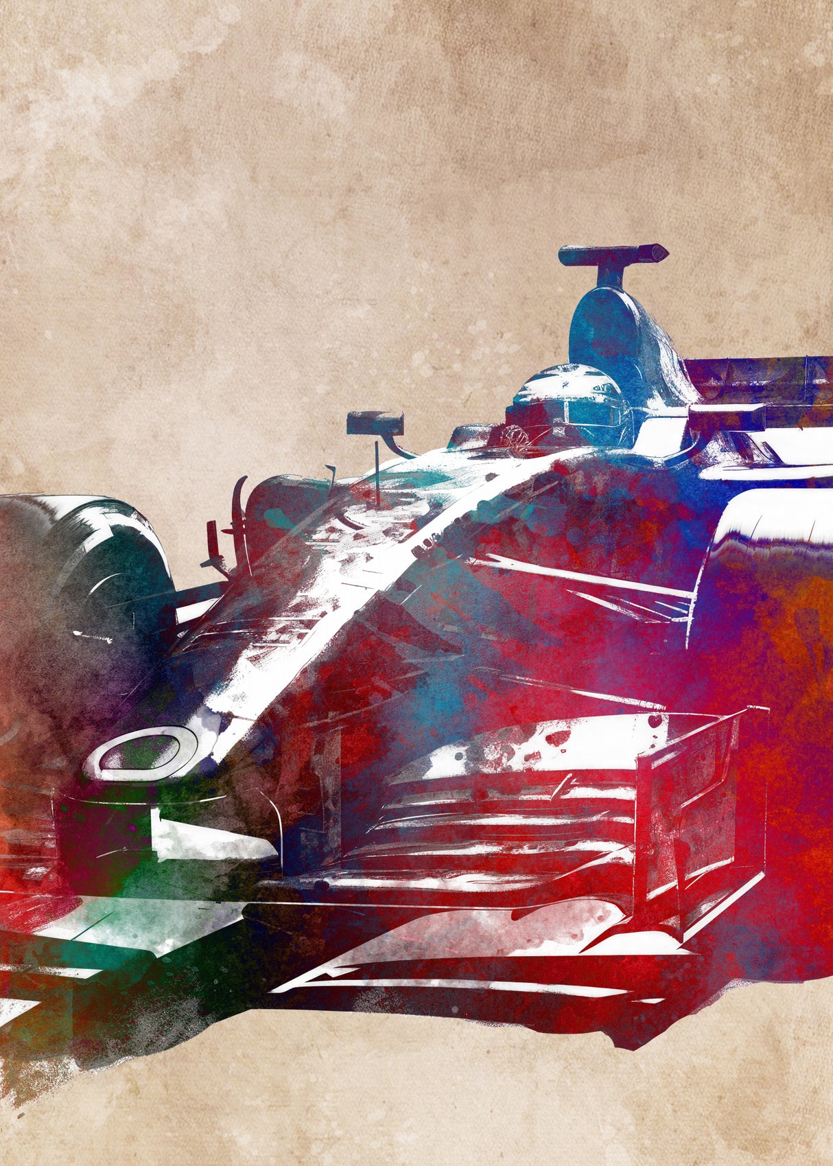 Car racing sport art #racing Poster och Canvastavla