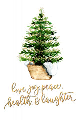 Cozy Christmas tree with holiday wishes Poster och Canvastavla