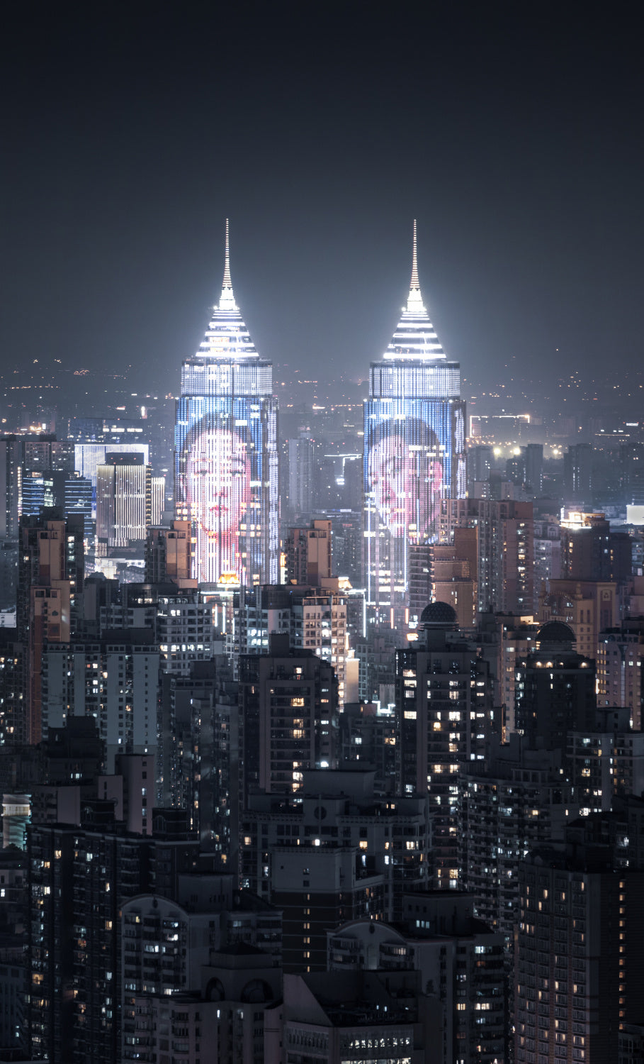Cyberpunk Shanghai Poster och Canvastavla