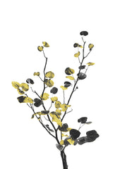 Flower Minimal Black and Gold 07 Poster och Canvastavla
