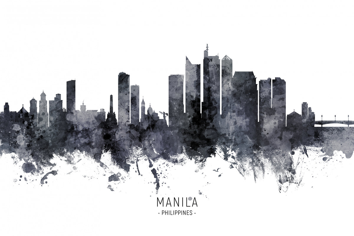 Manila Philippines Skyline Poster och Canvastavla