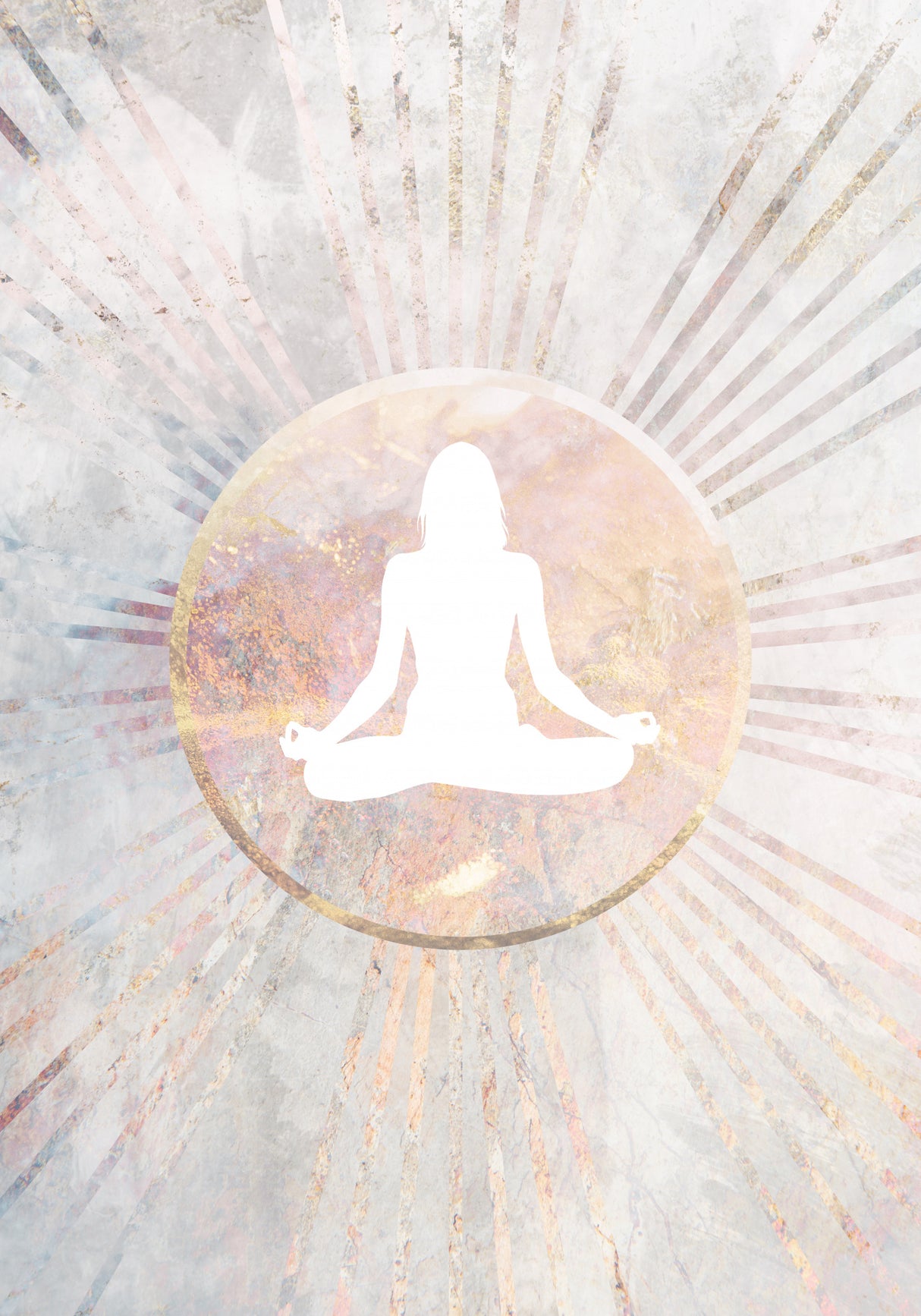 Sun Boho Yoga Marble 4 Poster och Canvastavla