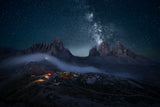 Night at Tre Cime Poster och Canvastavla